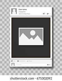 Social network photo frame vector illustration