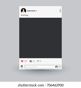 social network photo frame vector illustration