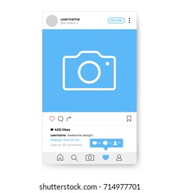 Social network photo frame. Vector illustration