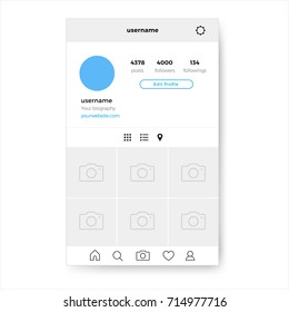 Social network photo frame. Vector illustration