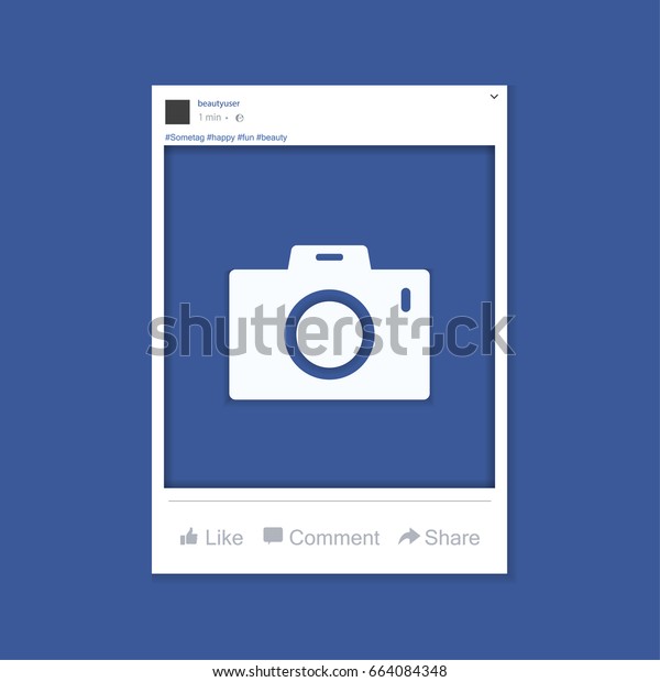 ソーシャルネットワークの写真フレームベクターイラスト Facebook ベクターイラスト のベクター画像素材 ロイヤリティフリー