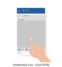 Social network photo, post frame vector illustration. Modern design of news. Vector illustration.