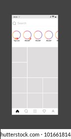 social network photo search frames vector illustration. Inspired by instagram social resources. Mock up Vector illustration Modern design. Vector illustration
