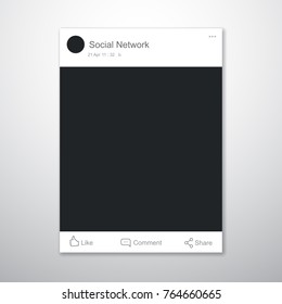 Social network post frame template. Vector illustration