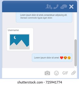 Social network post place for photo mockup template smartphone. Social network post frame isolated with place for text and photo and like comment