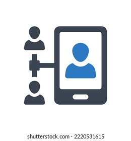 Icono de presencia de red social (Ilustración vectorial)