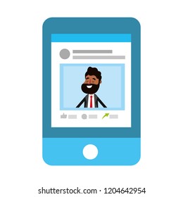 social network profile cartoon