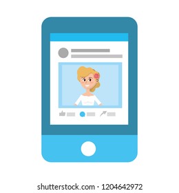 social network profile cartoon