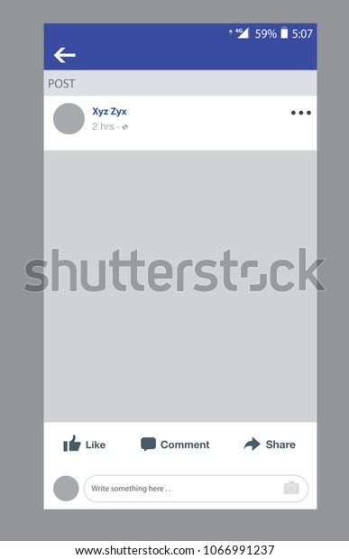 Social Network Profile On Smart Phone Stock Vector Royalty Free