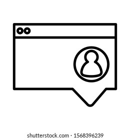 social network profile on white background vector illustration design vector illustration design