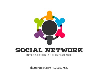Social Network round table logo vector