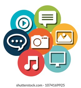 social network set icons
