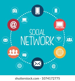 social network set icons