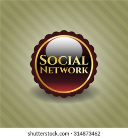 Social Network shiny badge