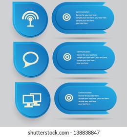 Social network sign & blank banner,vector