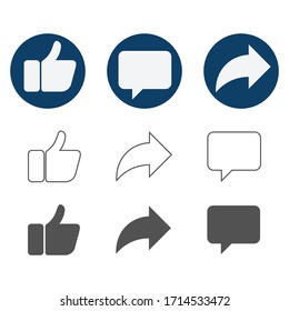 Social network signs. Vector illustration. 