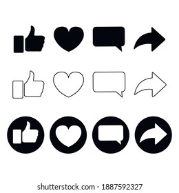 Social Network-Schilder. Vektorgrafik.