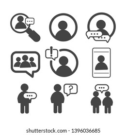 Social network simple icons isolated on white background