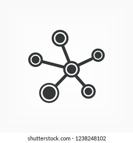 Social network single icon.