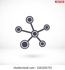 Social network single icon.