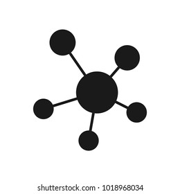 Social network single icon. Global technology or social network icon template