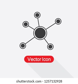 Social Network Single Icon, Global Technology Icon, Social Network Icon Vector Illustration Eps10
