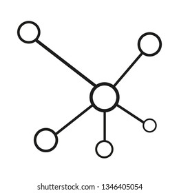 Social network single icon. Global technology or social network.