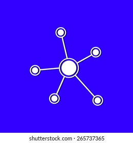 Social network single icon. Global technology or social network.