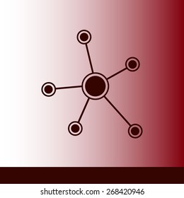 Social network single icon. Global technology or social network.