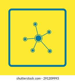 Social network single icon. Global technology or social network.