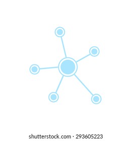Social network single icon. Global technology or social network.
