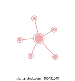 Social network single icon. Global technology or social network.