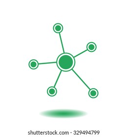 Social network single icon. Global technology or social network.
