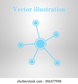 Social network single icon. Global technology or social network.