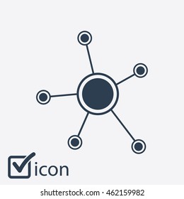 Social network single icon. Global technology or social network.