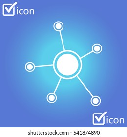 Social network single icon. Global technology. The network of social connections in the business.