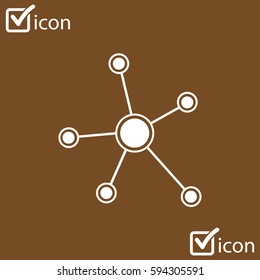 Social network single icon. Global technology. The network of social connections in the business.