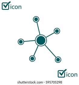 Social network single icon. Global technology. The network of social connections in the business.