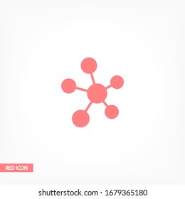 Icono único de red social aislado en segundo plano. Diseño de una red social, aplicación única de red social, logotipo, interfaz de usuario de energía. Trazo editable. Alimentación Eps 10
