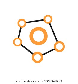 Social network single icon logo