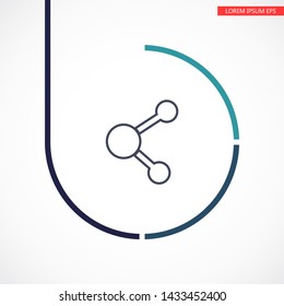 Social network single icon . Lorem Ipsum Illustration design