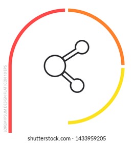Social network single icon . Lorem Ipsum Illustration design
