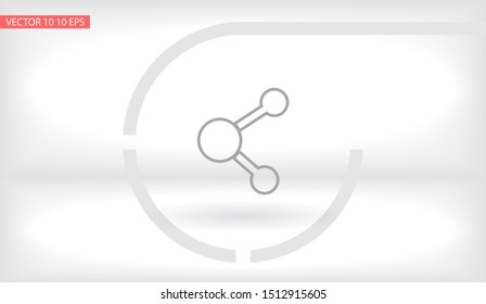 Social network single icon . Lorem Ipsum Illustration design