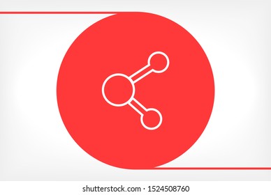 Social network single icon . Lorem Ipsum Illustration design