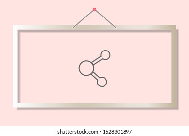 Social network single icon . Lorem Ipsum Illustration design