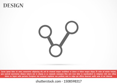 Social network single vector icon. Social network single vector icon Global technology or social.Social single vector icon Hub network connection isolated minimal