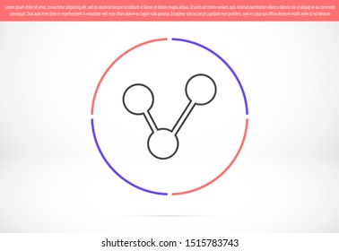 Social network single vector icon. Social network single vector icon Global technology or social.Social single vector icon Hub network connection isolated minimal
