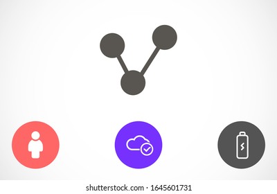 Social network single vector icon. Social network single vector icon Global technology or social.Social single vector icon Hub network connection isolated minimal