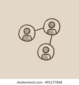 Social network sketch icon.
