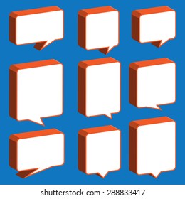 Social network speech bubbles white and orange